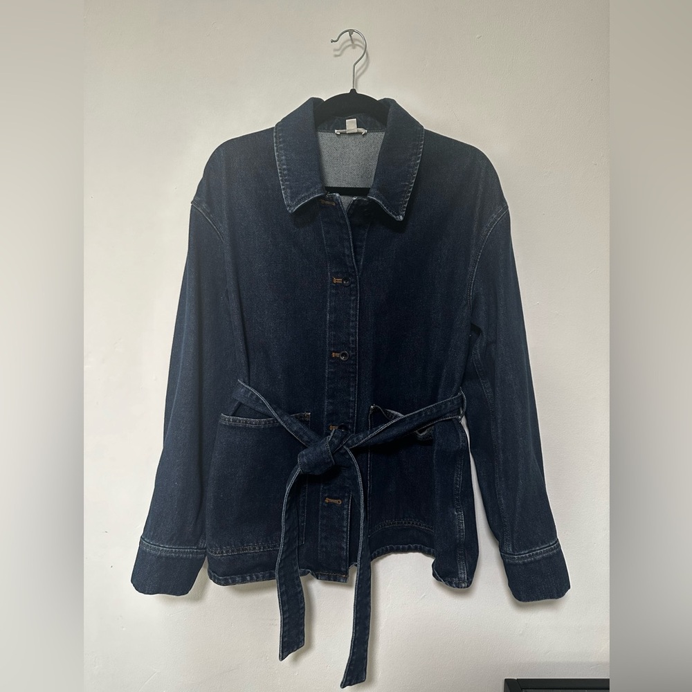 COS belted denim jacket size 12